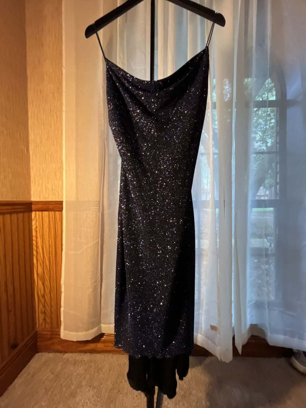 City Triangles Glitter Dress Black Whimsigoth Y2K